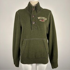 Y2K Hollister Olive Green Knit Slim Men Sweater Size M